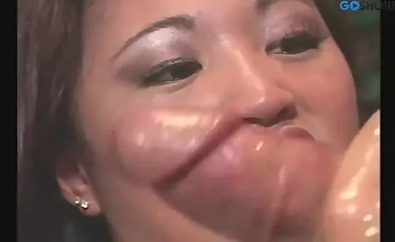 Slutty Slippery Handjob leading to Facial Deluge