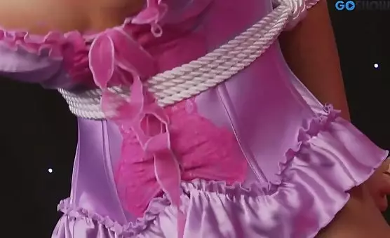 Tantalizing Nylon Tied Babe Teases Lustful Nipple Play